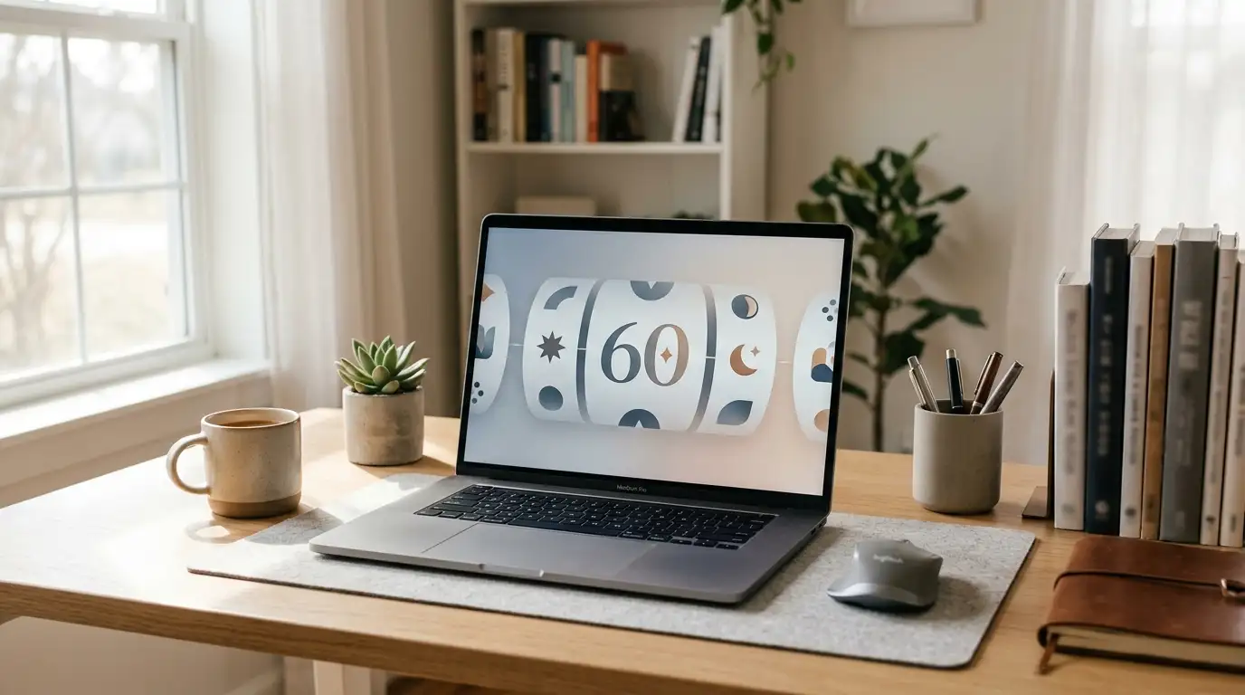 Symbolische Darstellung von 60 Freispielen ohne Einzahlung im Online-Casino