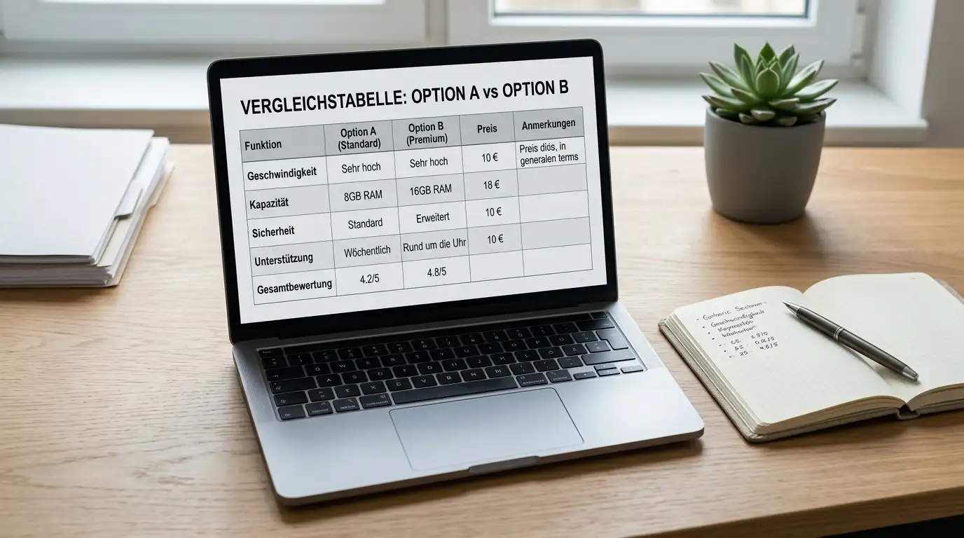 Laptop mit geöffneter Vergleichsübersicht mehrerer Casinos mit 500-Prozent-Bonus
