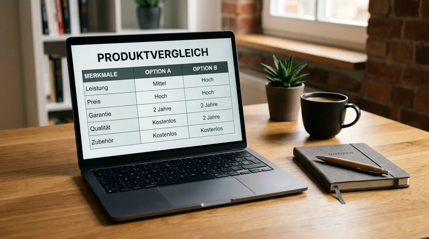 Laptop mit geöffneter Vergleichsübersicht mehrerer Casinos mit Einzahlungsbonus
