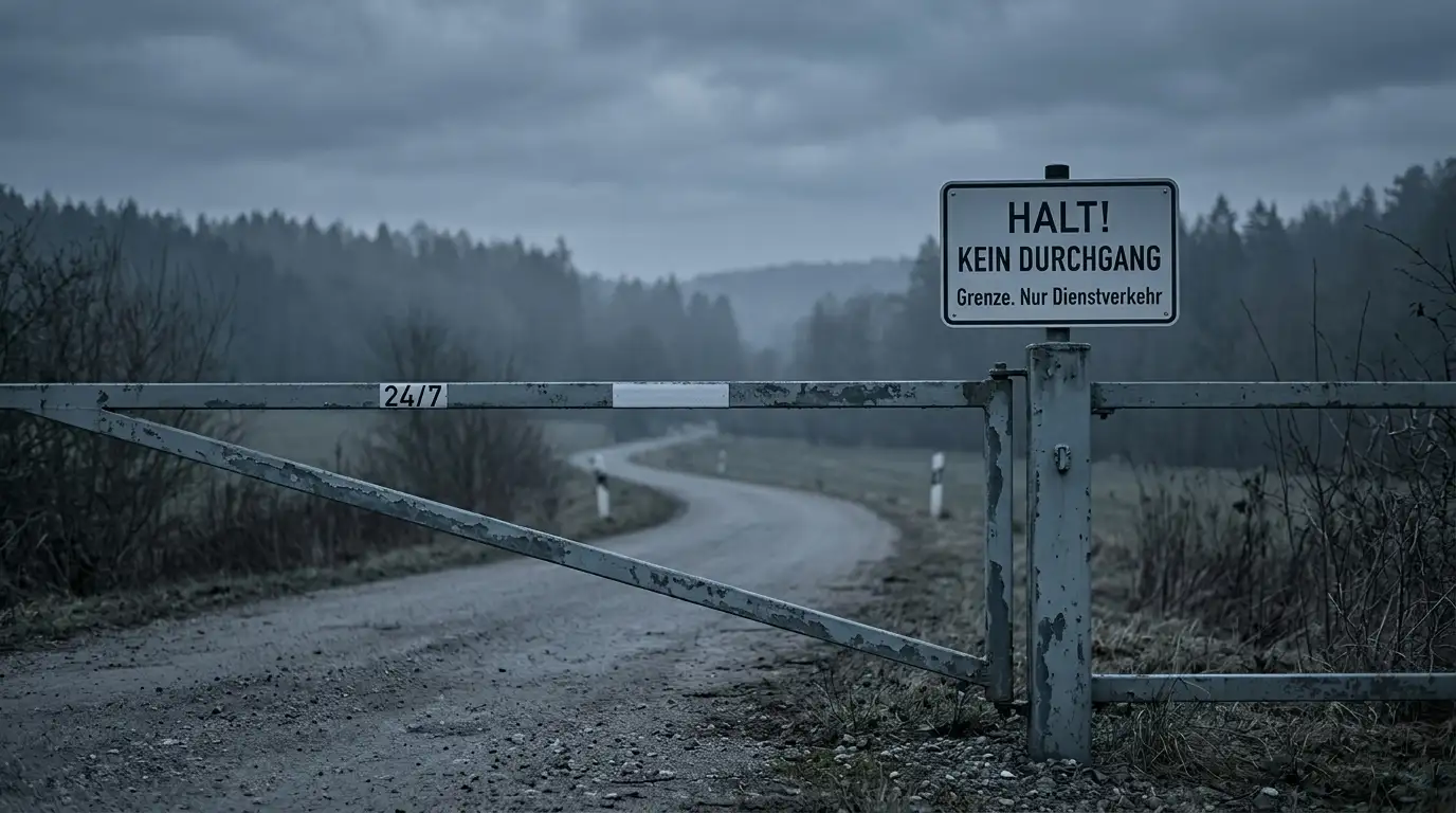 Geschlossene Schranke als Sinnbild für Angebote außerhalb der deutschen Lizenz