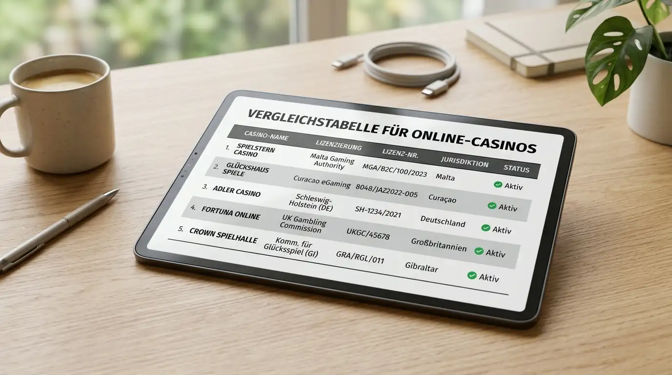 Vergleichstabelle internationaler Casino-Anbieter mit Curaçao-Lizenzen