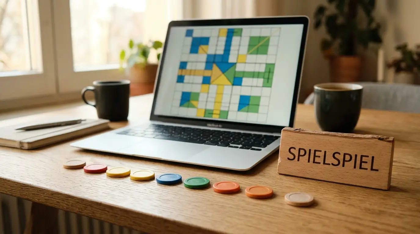 Spieler zählt fünf Euro Münzen vor dem Start einer Automatenspiel-Sitzung