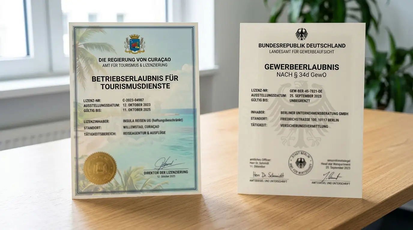 Curaçao Gaming Control Board Lizenzsiegel und GGL-Whitelist im Vergleich