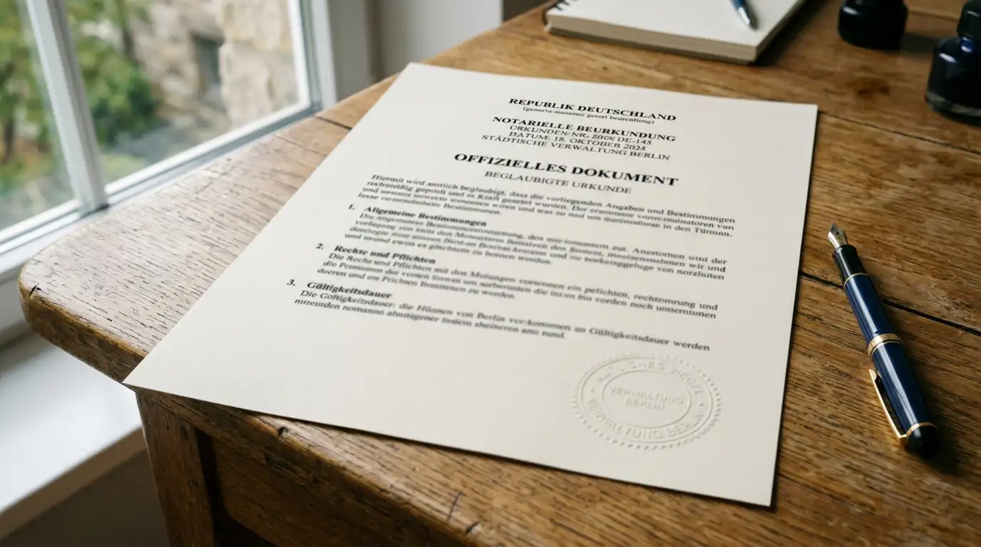 Neutrales Gesetzesdokument mit Stempel als Sinnbild für das deutsche Einsatzlimit