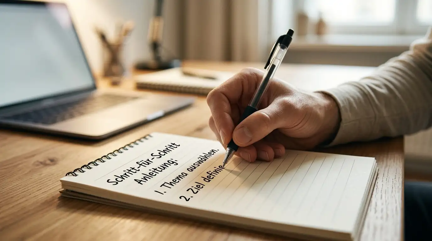 Notizblock mit handschriftlicher Aufstellung mehrerer Freispiel-Bausteine