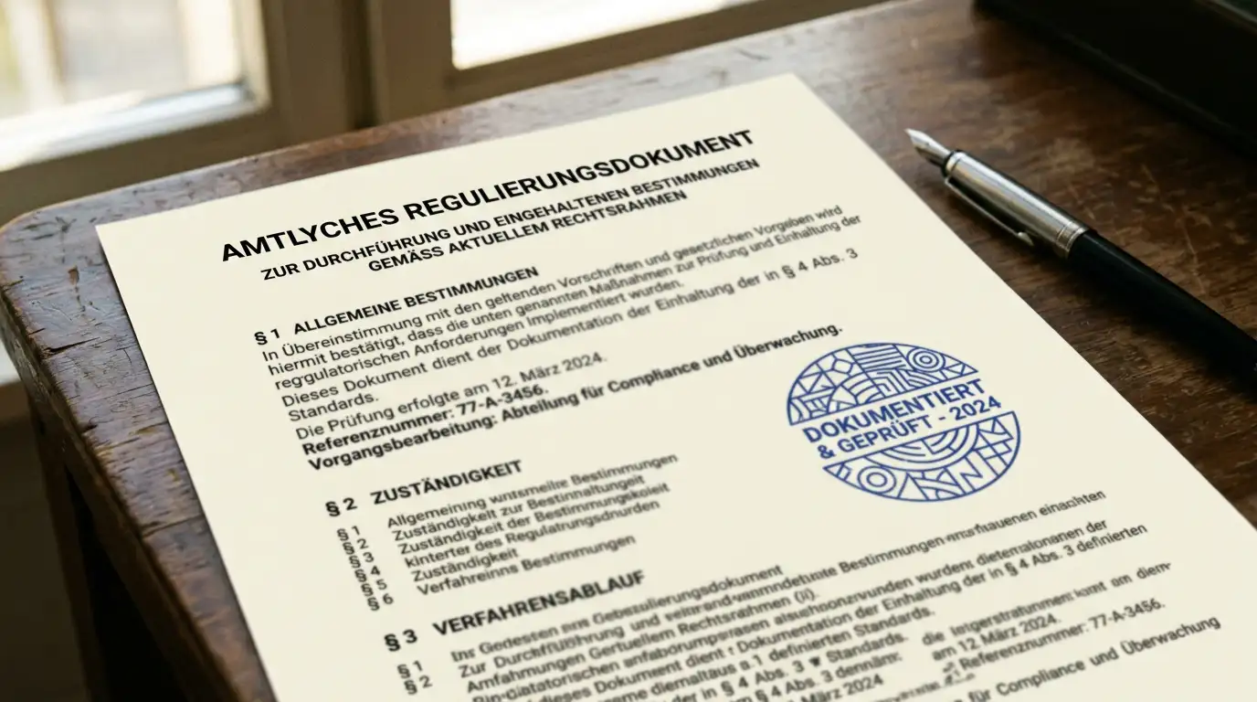 Offizielles Dokument mit GGL-Logo und Lizenzstempel