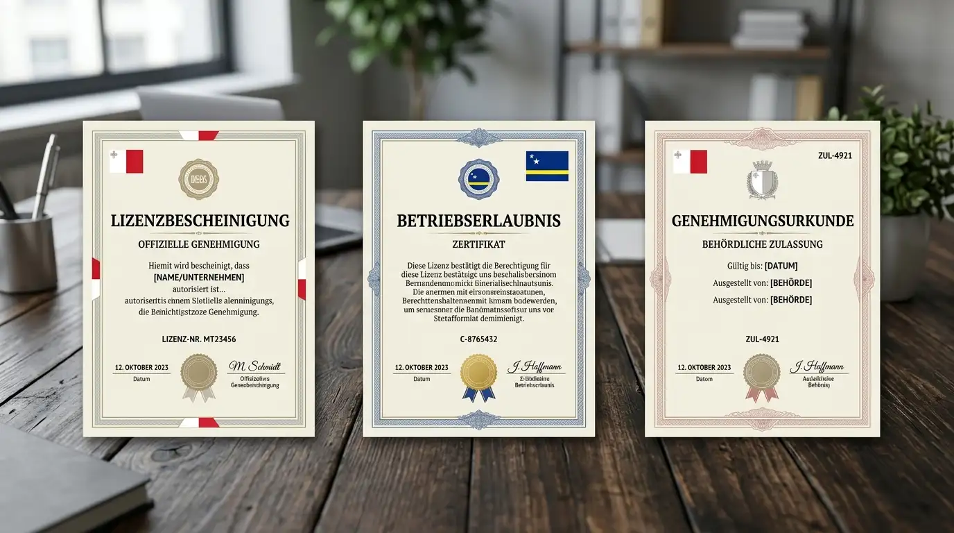 Verschiedene internationale Glücksspiel-Lizenzen aus Malta und Curacao im Vergleich