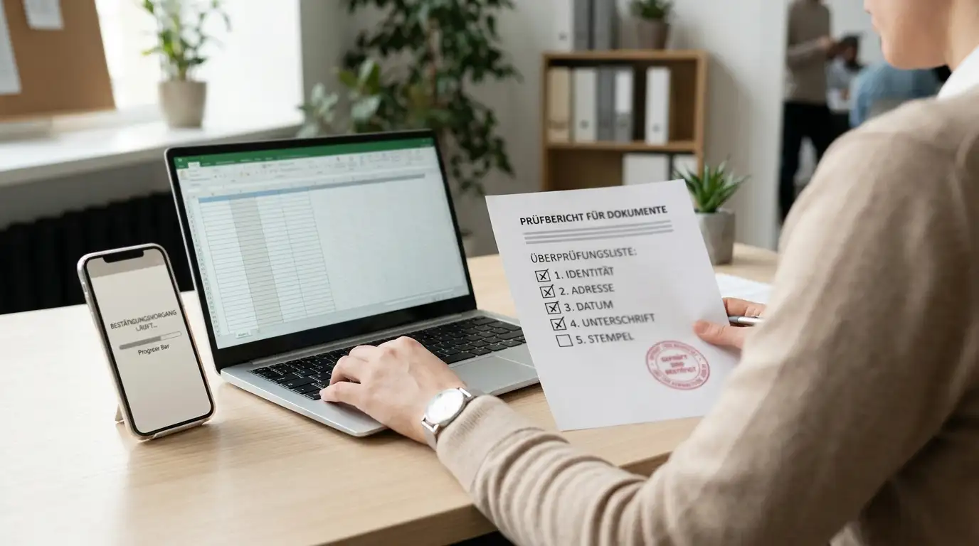 Person prüft Sicherheitsmerkmale einer Casino-Zahlungsseite am Laptop