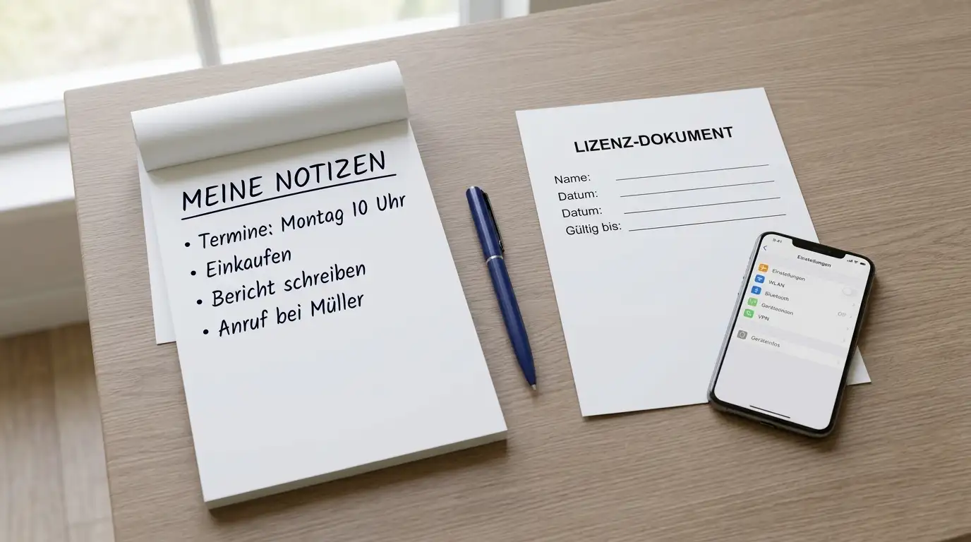 Notizblock mit den gesetzlichen Grenzen für deutsche Casino-Apps