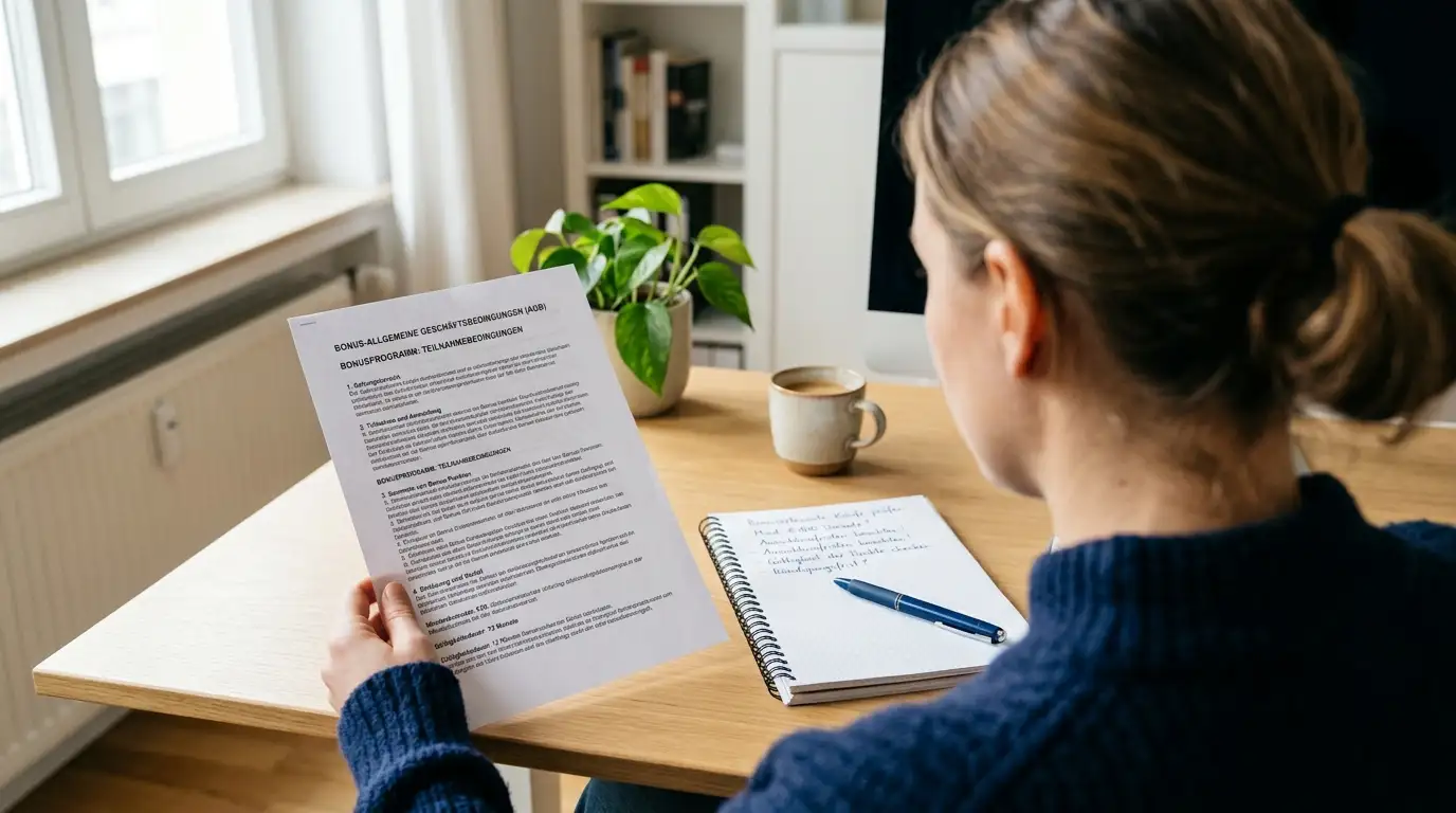 Dokument mit Bonusbedingungen und Umsatzanforderungen für Litecoin-Einzahlungen