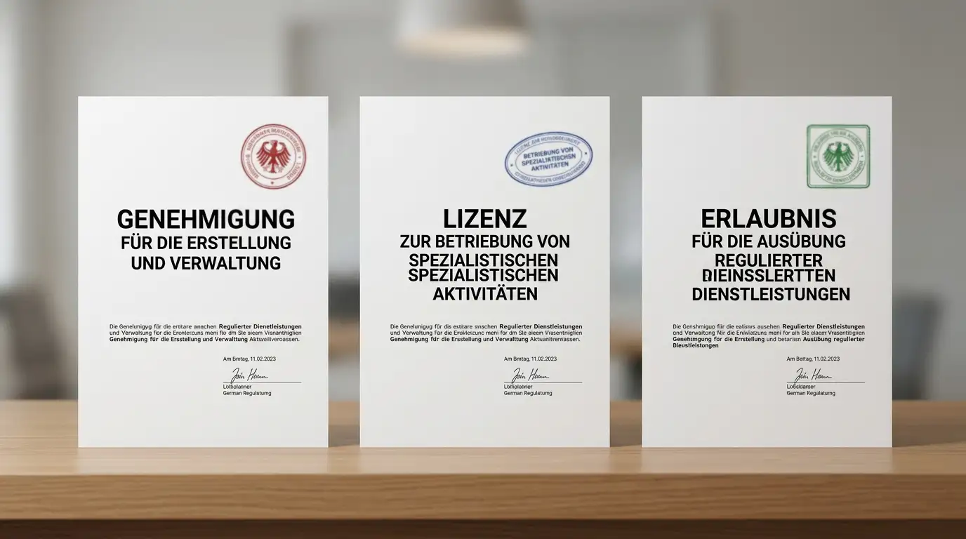 Vergleichstabelle mit Lizenz-Dokumenten aus verschiedenen Jurisdiktionen