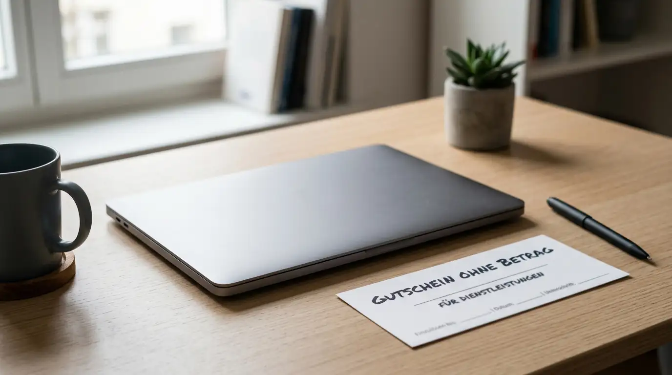 Online Casino mit paysafecard Code einlösen am ruhigen Schreibtisch mit Laptop und Voucher