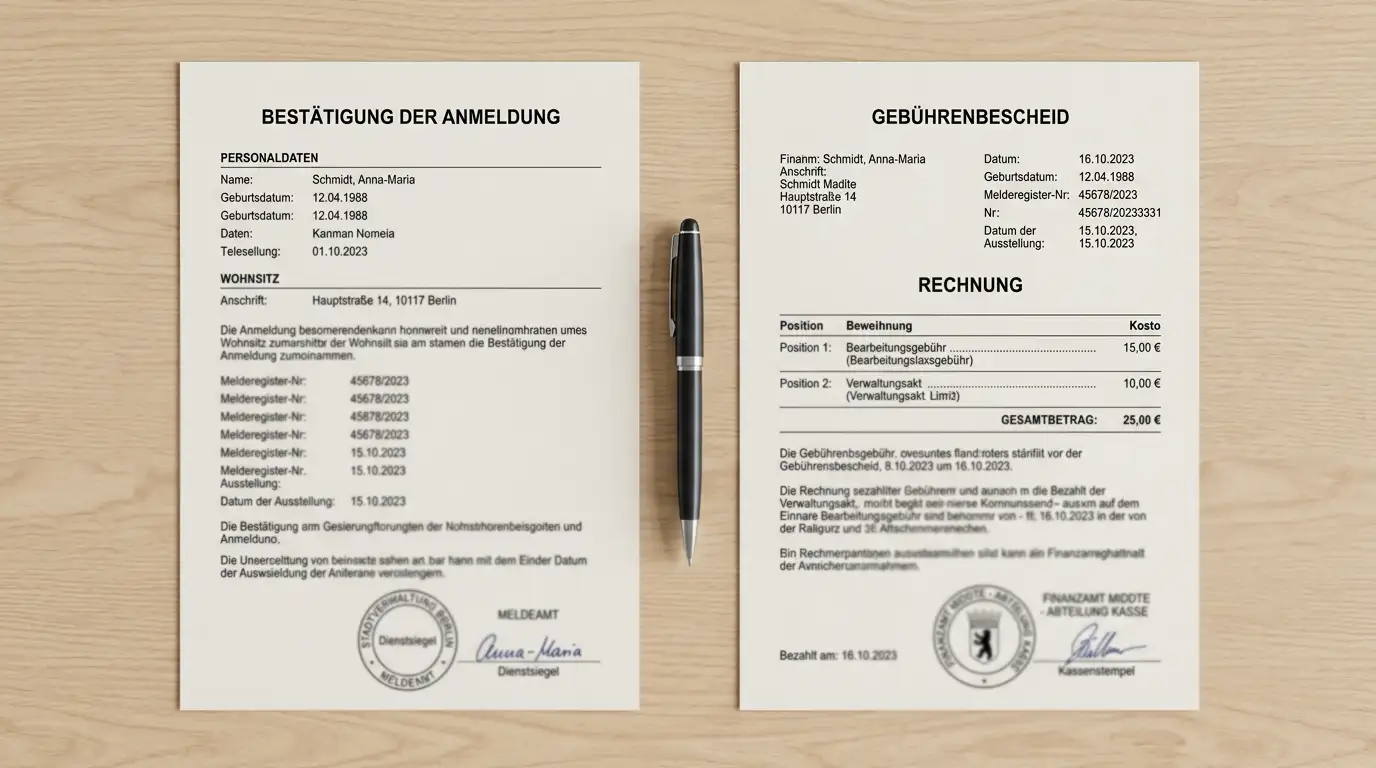 Zwei Dokumente nebeneinander zeigen den Unterschied zwischen Selbstsperre und Fremdsperre
