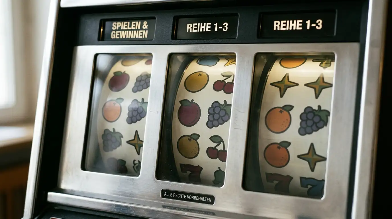 Generische Spielautomaten-Walzen mit Symbolen ohne Markenbezug