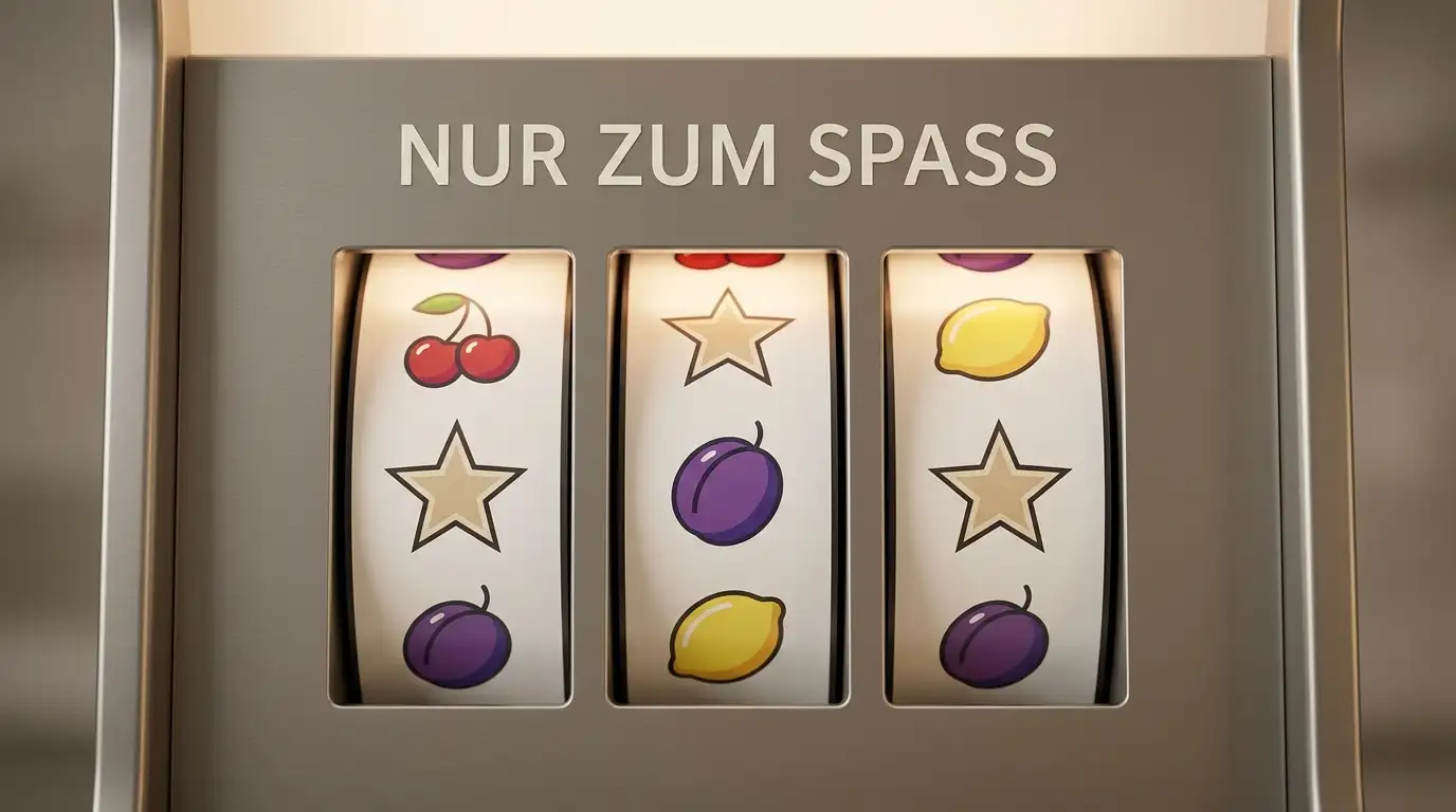Nahaufnahme generischer Spielautomaten-Walzen mit Symbolen ohne Marke